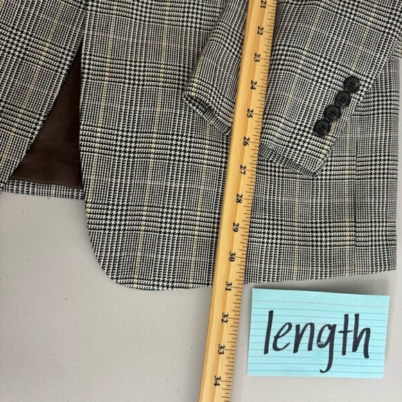 Lauren Ralph Lauren Men’s Glen Plaid 100% Silk Sport Coat Blazer Size 42 S - Picture 9 of 15
